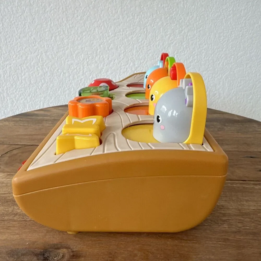 Fisher-Price Hide & Peek Pop-Up Animal Toy Sensory Activity EUC Ages 9+ Months